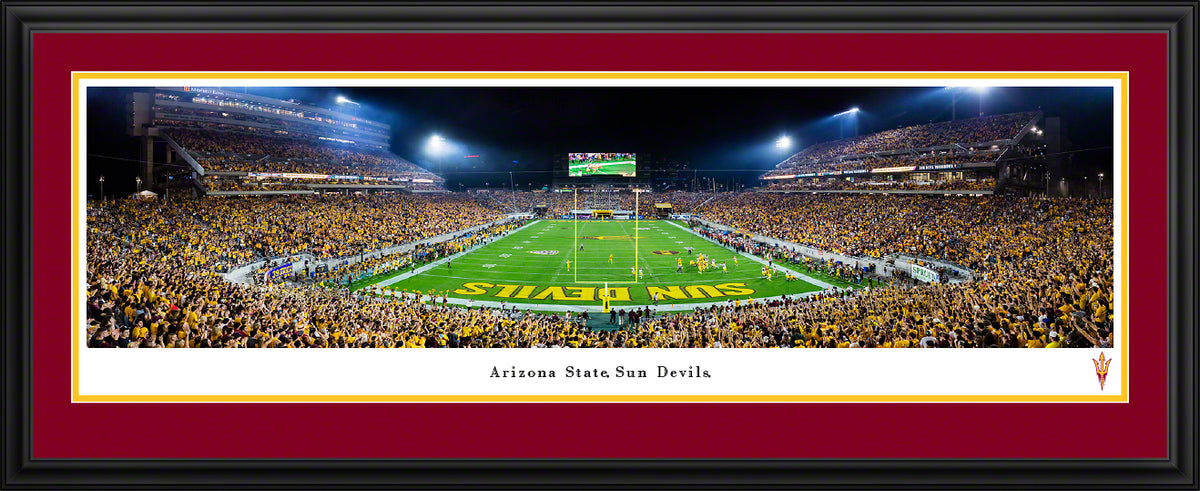 Arizona State Sun Devils - Mountain America Stadium - Endzone - Deluxe Frame with Double Mat