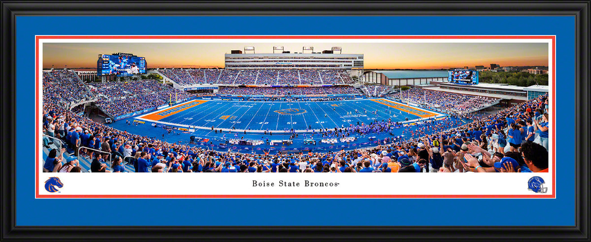 Boise State Broncos - Albertsons Stadium - Deluxe Frame with Double Mat