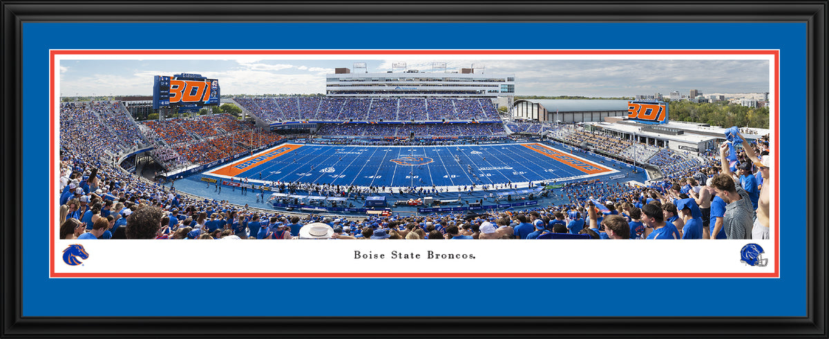 Boise State Broncos - Albertsons Stadium - Deluxe Frame with Double Mat