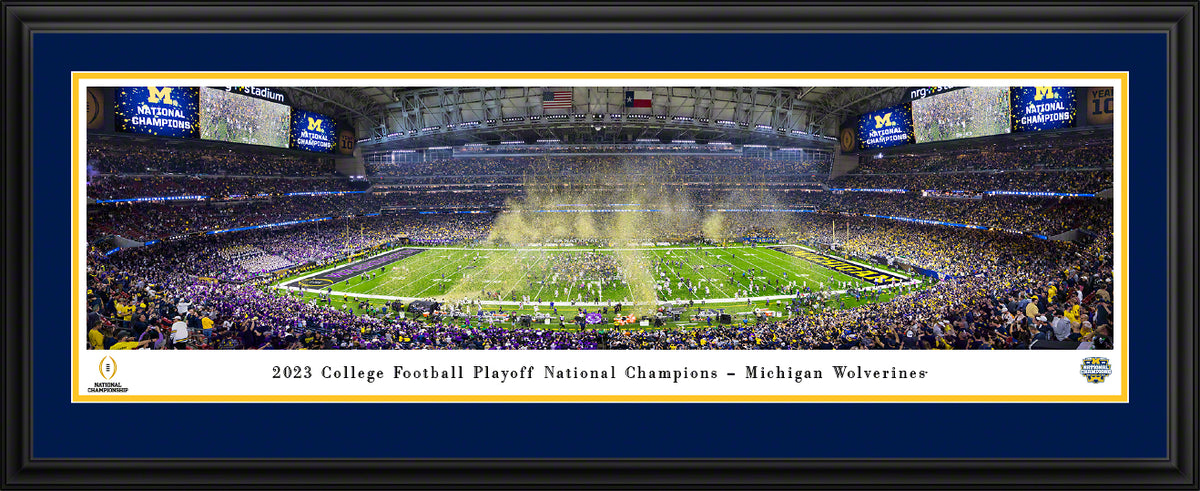 Michigan Wolverines - 2024 CFP National Championship Celebration - Deluxe Frame with Double Mat
