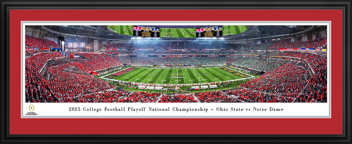Ohio State Buckeyes - 2025 CFP National Championship Kickoff - Deluxe Frame with Double Mat