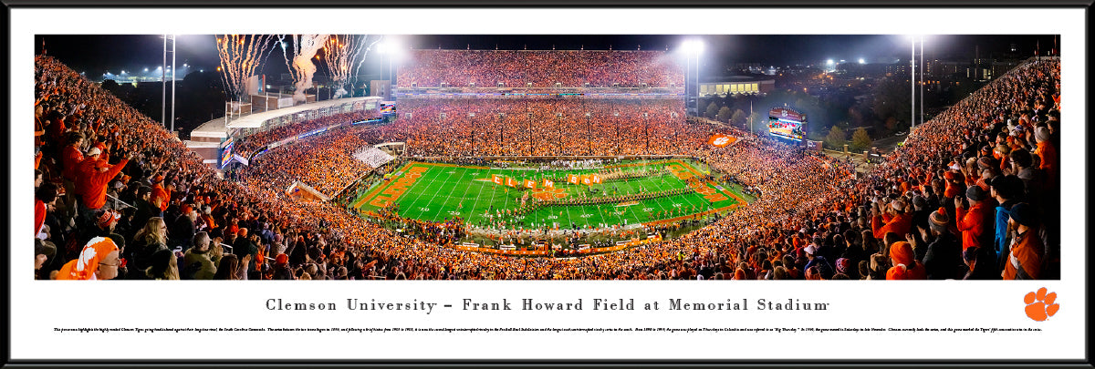 Clemson University - Frank Howard Field at Memorial Stadium - Standard Frame