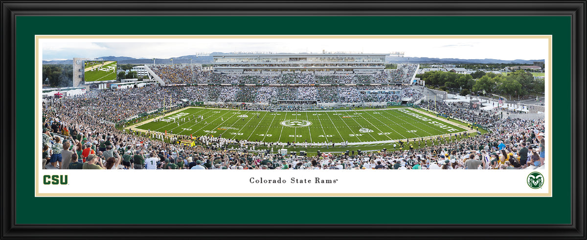 Colorado State Rams - Canvas Stadium - Deluxe Frame with Double Mat