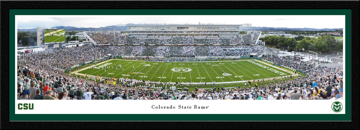 Colorado State Rams - Canvas Stadium - Select Frame with Single Mat