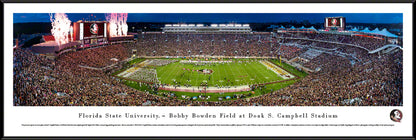 Florida State University - Bobby Bowden Field at Doak S. Campbell Stadium Night Game - Standard Frame