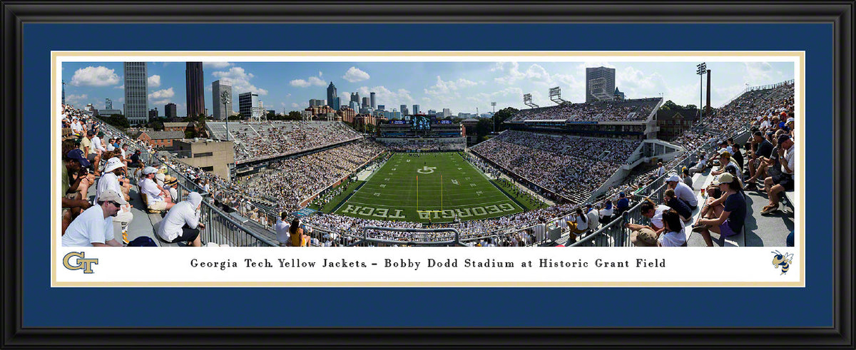 Georgia Tech Yellow Jackets - Bobby Dodd Stadium Endzone - Deluxe Frame with Double Mat