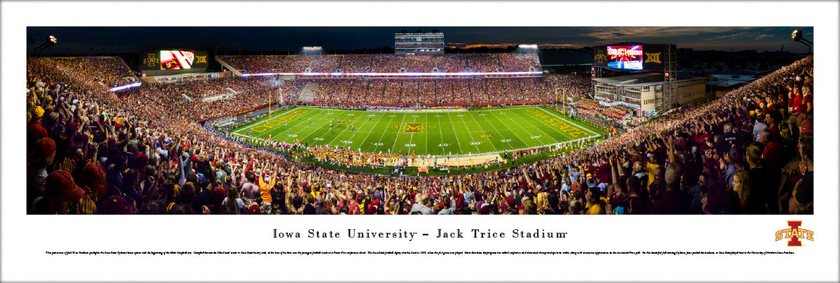 Iowa State Cyclones - Jack Trice Stadium Night Game - Unframed Poster