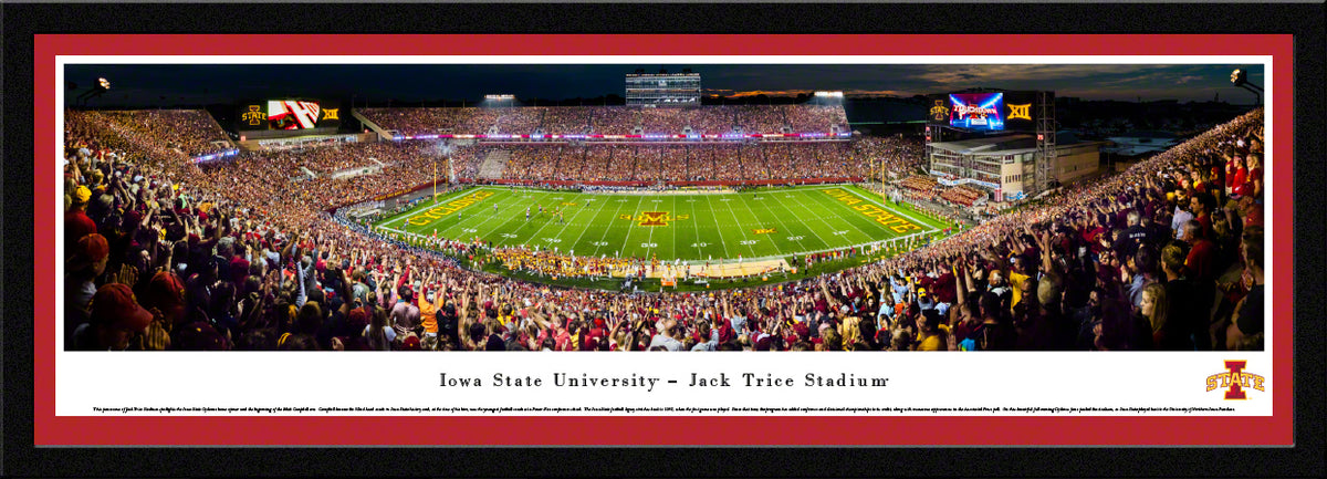 Iowa State Cyclones - Jack Trice Stadium Night Game - Select Frame with Single Mat