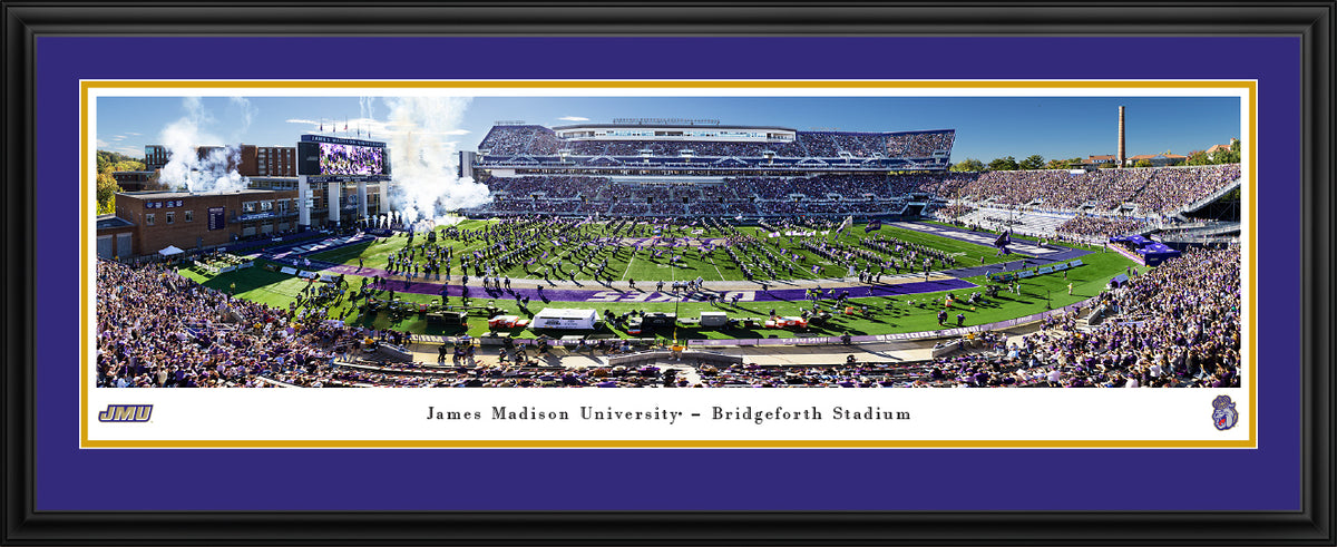 JMU Dukes - Bridgeforth Stadium - Deluxe Frame with Double Mat