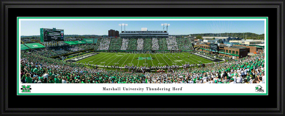 Marshall Thundering Herd - Joan C. Edwards Stadium - Deluxe Frame with Double Mat