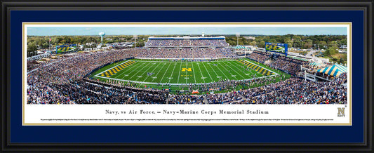 Navy Midshipmen - Navy-Marine Corps Memorial Stadium - Deluxe Frame with Double Mat