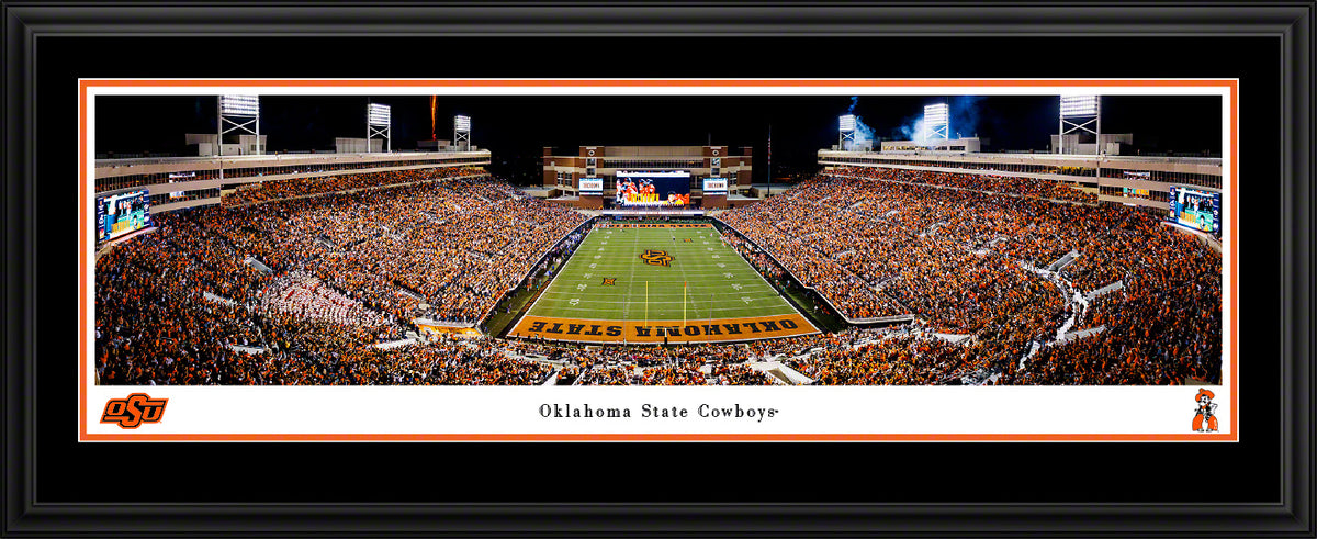 Oklahoma State Cowboys - Boone Pickens Stadium Endzone - Deluxe Frame with Double Mat
