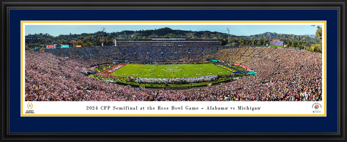 Michigan Wolverines 2024 CFP Rose Bowl Game - Deluxe Frame with Double Mat
