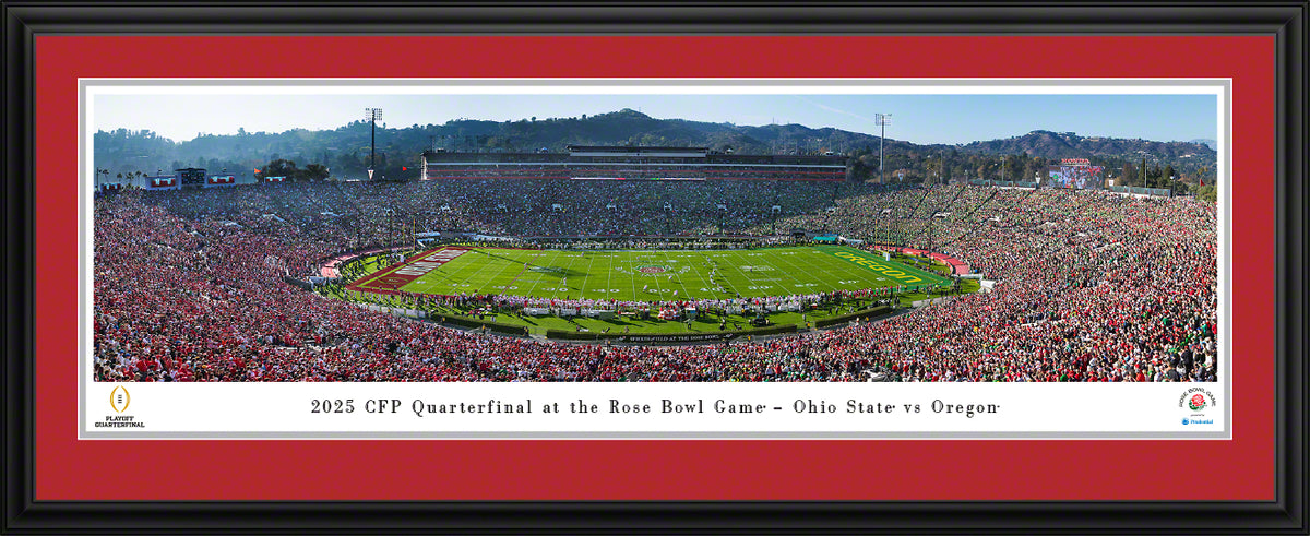 Ohio State Buckeyes 2025 CFP Rose Bowl Game - Deluxe Frame with Double Mat