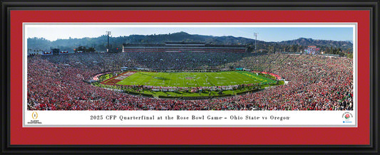 Ohio State Buckeyes 2025 CFP Rose Bowl Game - Deluxe Frame with Double Mat