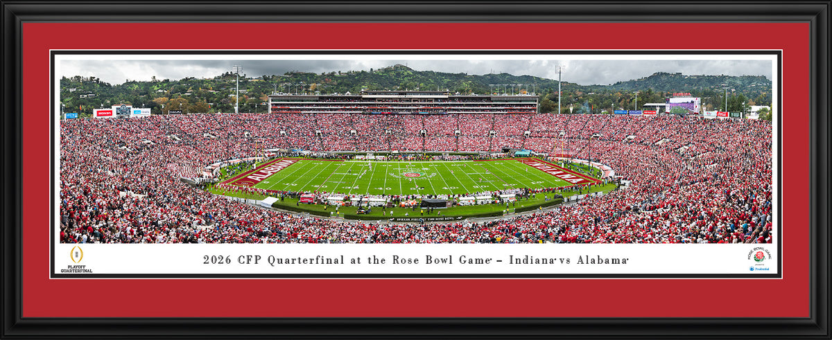 Indiana Hoosiers 2026 CFP Rose Bowl Game - Deluxe Frame with Double Mat
