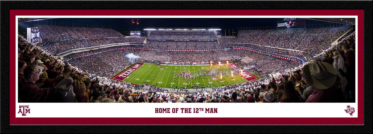 Texas A&M University - Kyle Field - Home of the 12th Man - Select Frame with Single Mat