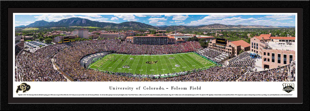 University of Colorado Buffaloes - Folsom Field - Select Frame with Single Mat