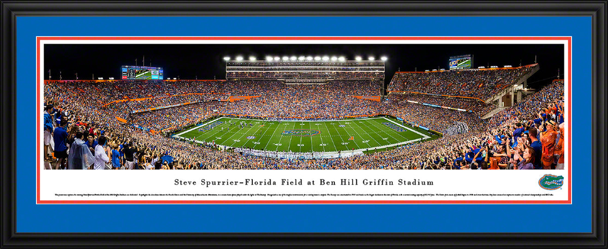 University of Florida - The Swamp - Steve Spurrier-Florida Field at Ben Hill Griffin Stadium - Deluxe Frame with Double Mat