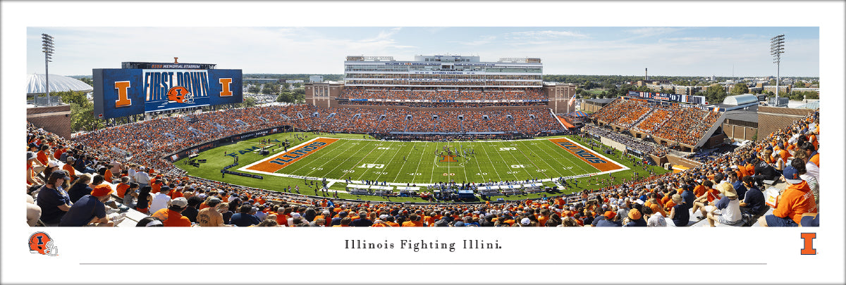 Illinois Fighting Illini - Memorial Stadium - Unframed Poster