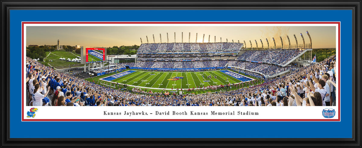 Kansas Jayhawks - David Booth Kansas Memorial Stadium - Deluxe Frame with Double Mat