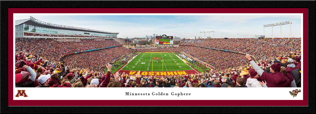 Minnesota Golden Gophers - Huntington Bank Stadium - Select Frame with Single Mat