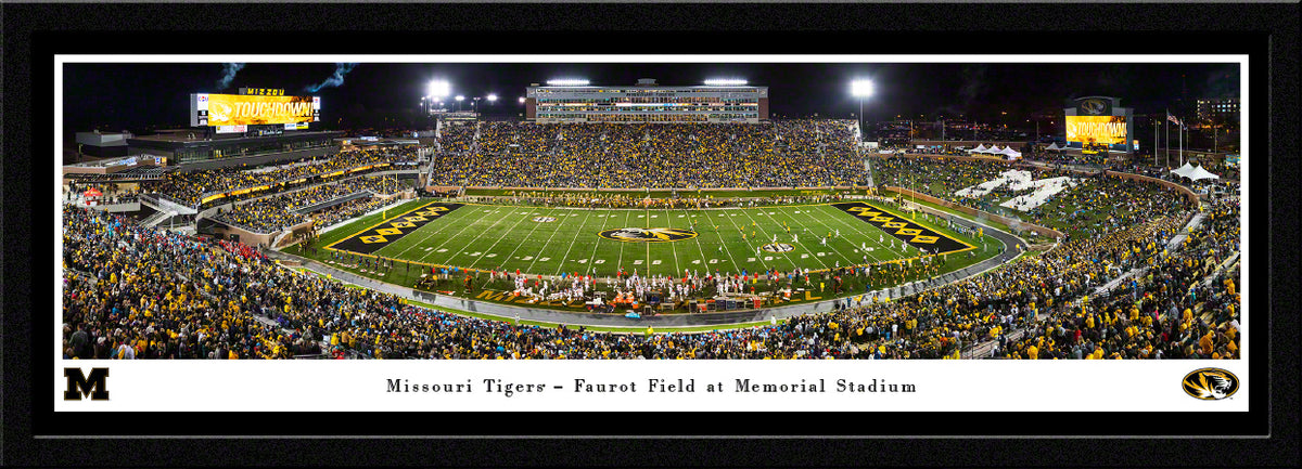 Missouri Tigers - Faurot Field at Memorial Stadium - Night Game - Select Frame