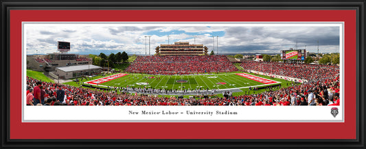 New Mexico Lobos - University Stadium - Deluxe Frame with Double Mat