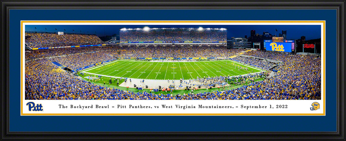 Pitt Panthers - Acrisure Stadium - The Backyard Brawl - Deluxe Frame with Double Mat