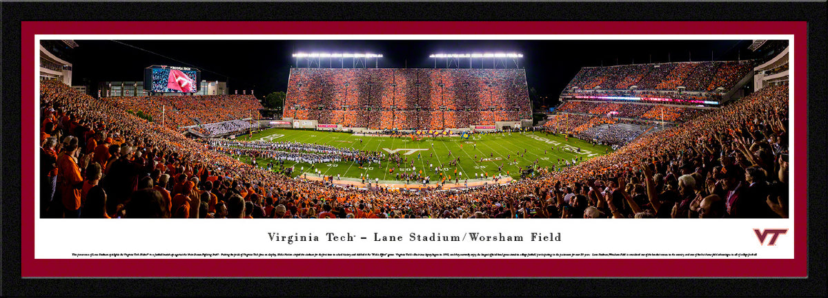 Virginia Tech Hokies - Lane Stadium Night Game - Select Frame with Single Mat