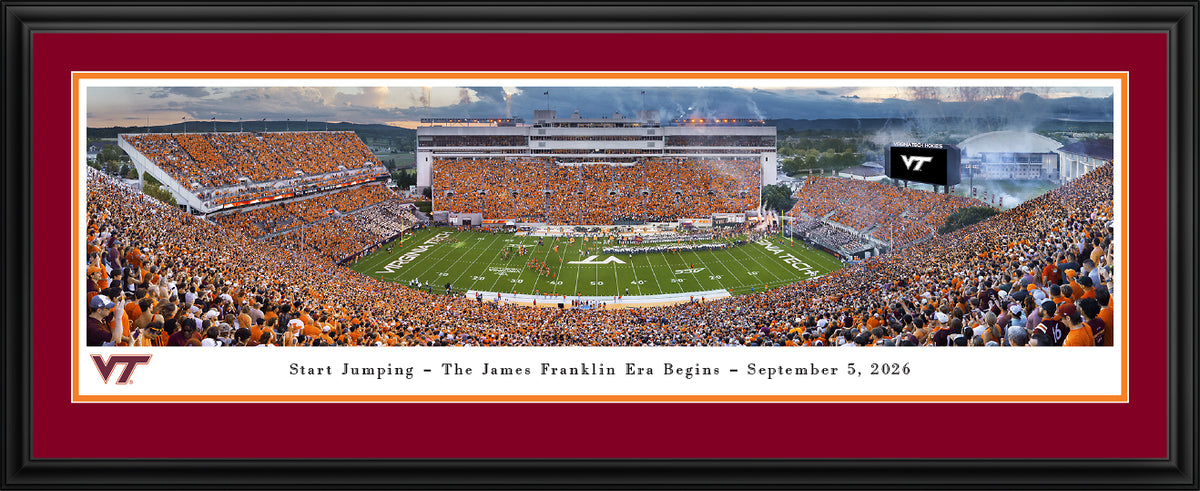 Virginia Tech Hokies - Lane Stadium - The James Franklin Era Begins - Deluxe Frame with Double Mat
