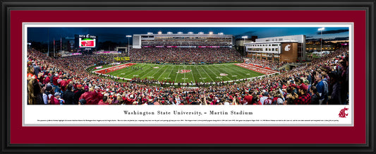 Washington State Cougars - Martin Stadium - Deluxe Frame with Double Mat